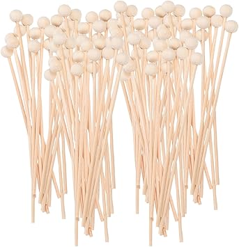 Rock Candy Sticks - 100 Pieces, Wooden Cake Sticks & Drink Stirrers, 6 Inch