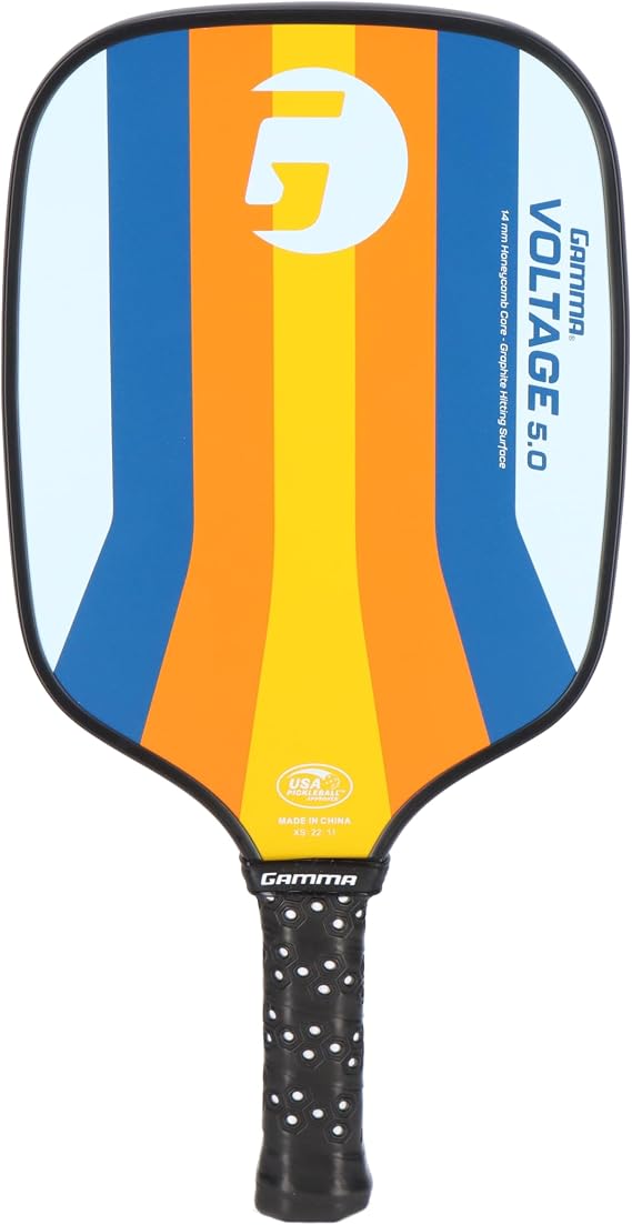 GAMMA Pickleball Paddles, Quantum Series, Micron 5.0, Neutron 5.0, Voltage 5.0, Atomic 5.0, USAPA Approved, Graphite Pickleball Paddle, Polypropylene Core, Honeycomb Grip, Great Feel, More Control