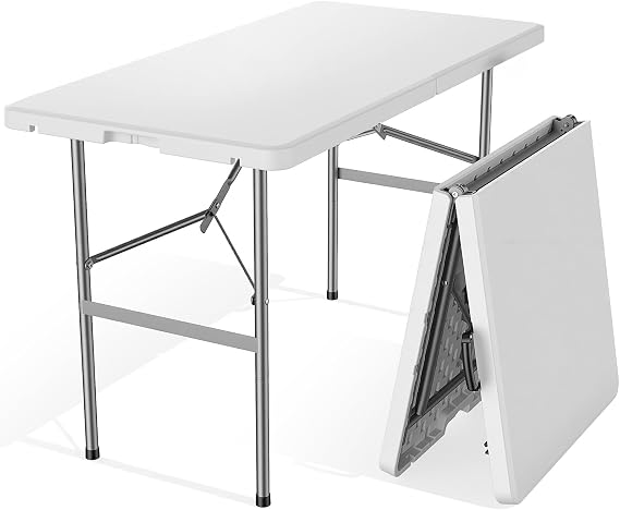 NEWBULIG 4 FT Foldable Table, Easy to Fold and Store