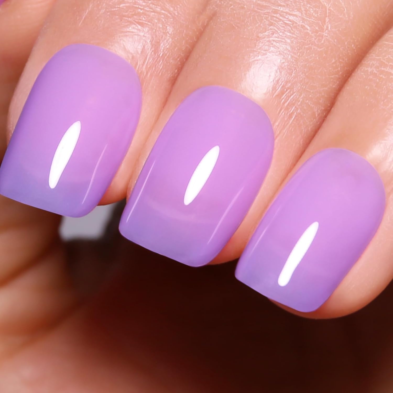 Imtiti Jelly Violet Gel Nail Polish, 15ML Nude Sheer Violet Color UVLED Soak Off Gel Polish for DIY Nail Art Manicure at Home 1Pcs