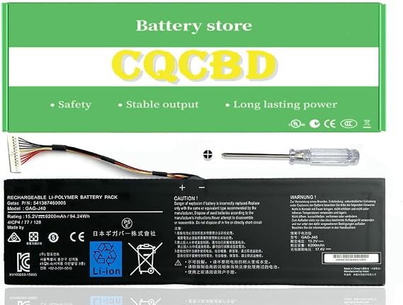 GAG-J40 Battery for Gigabyte Aero 14 V7 K7 14-P64WV6 14-W-CF2 15 15X V8 15W 15-x9 Aorus X5 V6 V7 V8 X7 Dt V6 V7 V8 X9 Dt Series (Note-Wide Connector)