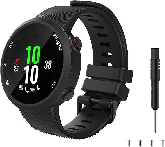TiMOVO Silicone Watch Band Compatible with Garmin Forerunner 45