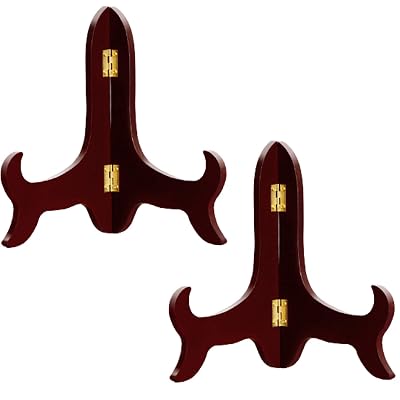 Book Display Stand,Display Stand,2 Packs Wooden Plate Stand,Easels Plate Holders to Display Pictures,ings Home Decoration,Birthday TablesSize:10inch