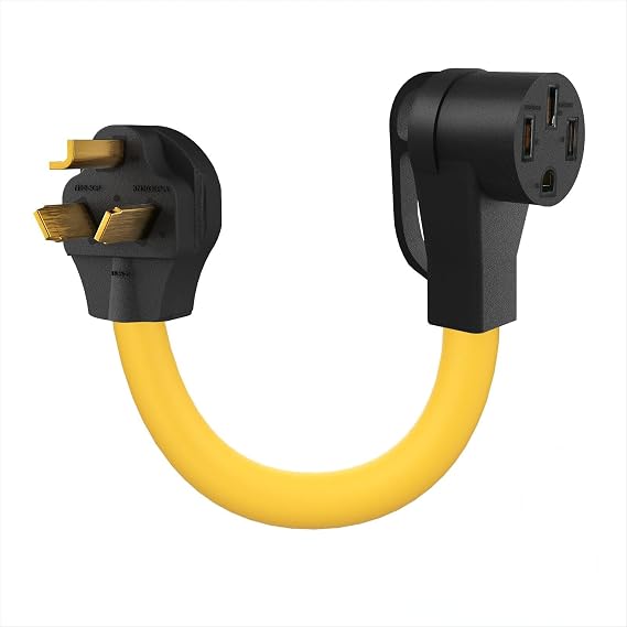 NEMA 10-30P to 14-50R EV Charger Adapter 8 AWG Cord Compatible with Tesla