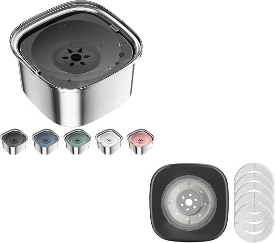 UPSKY 3L Dog Water Bowl and Replacement Floating Disk