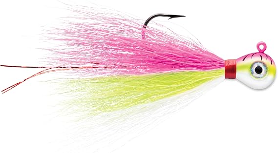 VMC Bucktail Jig 1/4 Pink Fire UV