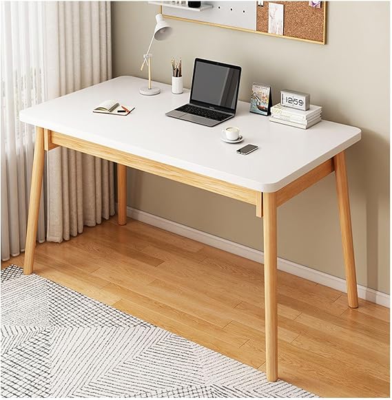 Computer desk Work desk for home office Escritorios de oficina Perfect for working from home remote work stylish desk minimalist dressing table workbench easy to assemble(Warm White,60*40cm/2