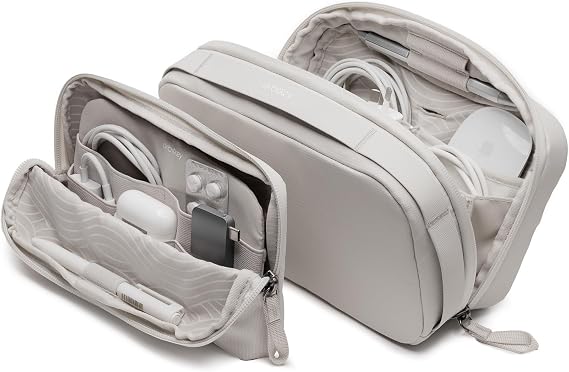 Orbitkey KonMari 2-in-1 Tech Accessory Pouch - Stone