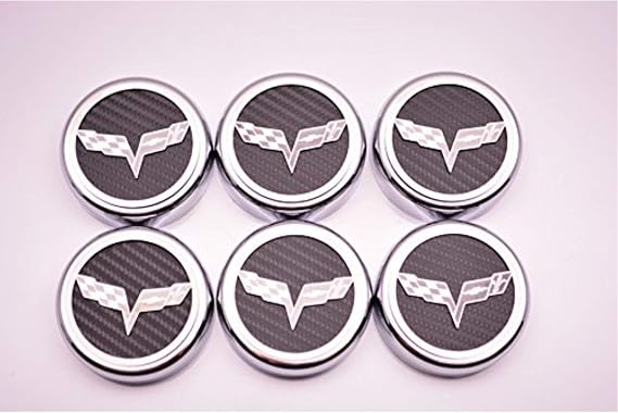 American Car Craft 043083-BLU Blue Cap Cover Set, 6 Piece (Crossed Flags Manual Cf)