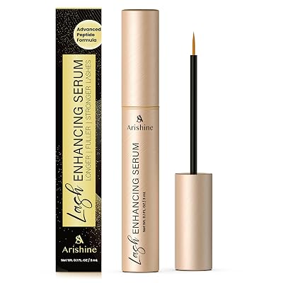 Eyelash Growth Serum, Lash & Brow Serum: Peptide Lash & Brow Enhancer for Fuller, Longer-Looking Lashes & Brows Ginseng & Amino Acids 3 mL
