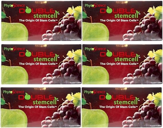 SCIENCE 6 Packs Double Stem Cell Apple Grape Anti Aging Natural Formula Reduce Wrinkles Fine Lines Skin Texture