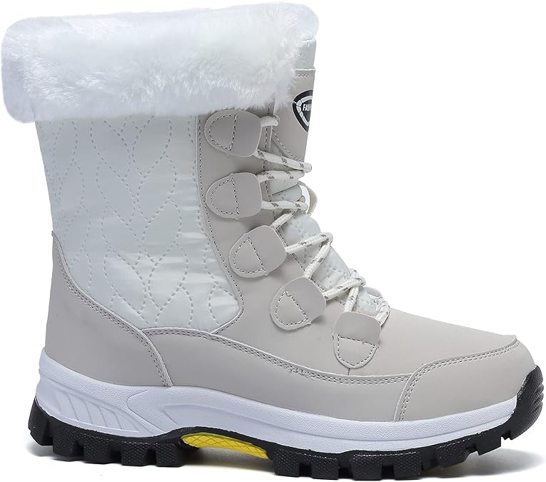ziitop Womens Snow Boots Waterproof Warm Fur Lined Mid Calf Winter Boots