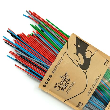 3Doodler Start 3D Printing Filament Refill Bag for 6+ years old (x250 Strands, Over 1250 ft. of Extruded Plastic) - Primary Pow