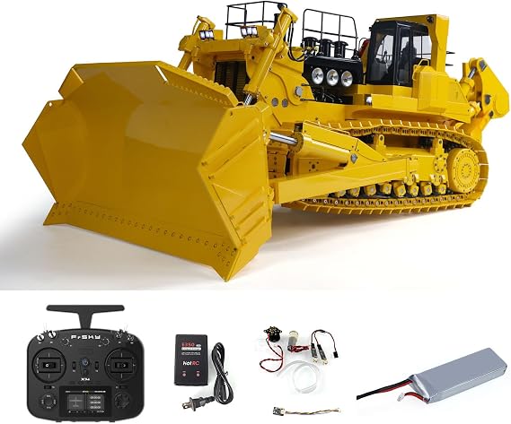 Metal JDMODEL 1/14 RC Hydraulic Bulldozer 575 Smoking Huge Dozer Heavy Machine X14 Radio Battery RTR Mix Controlled Car Hobby Model for Adult