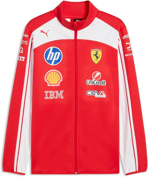 PUMA Scuderia Ferrari F1 2026 Men's Team Softshell Jacket | Regular fit, All the latest team and partner logos, Officially licensed