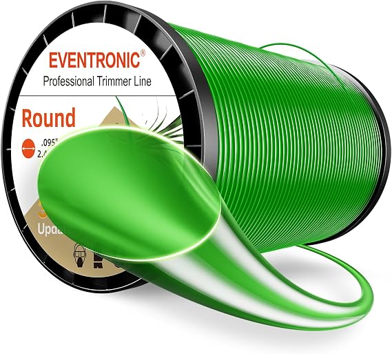 Weed Eater String, Eventronic 095 Trimmer Line of 805-Feet, Trimmer Line for Universal Replacement, Round Weed Wacker String Fits Medium& Heavy Grass& Weeds, String Trimmer Line of Green Premium Nylon