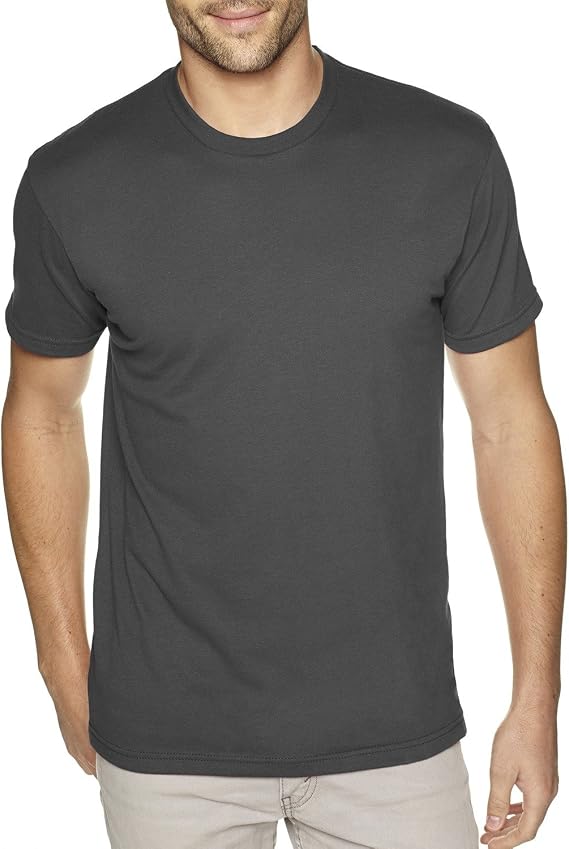 Next Level Men's Premium Sueded Crewneck T-Shirt, -Large, Heavy Metal