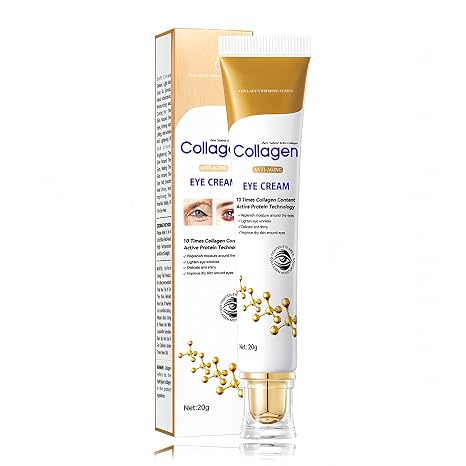 Collagen Eye Cream - Eye Cream Against Wrinkles and Dark Circles - Remove Dark Circles Eye Cream Against Bags - Nourishing & Anti-Ageing Eye Care - Eye Circles Cream