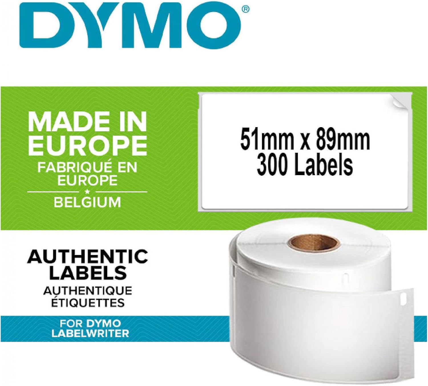 DYMO S0929100 Label Writer Labels, Business Card Labels, Heat Sensitive, 2.0 x 3.5 inches 51 x 89 mm, 300 Sheets