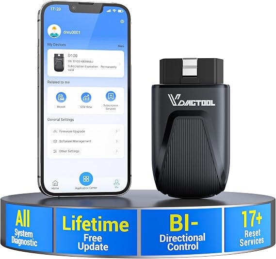 VDIAGTOOL D100 OBD2 Diagnostic Tool, 17+ Resets, No Subscription