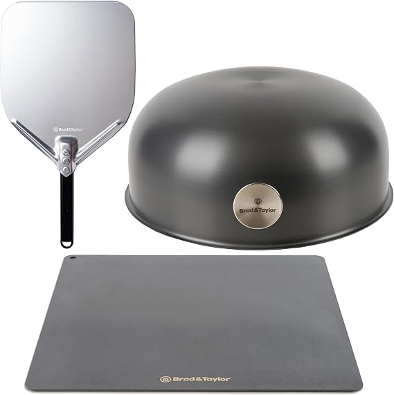 Brod & Taylor Bread-Baking Starter Kit (Boule Baking Shell + Bread Steel Max + Bread Peel)