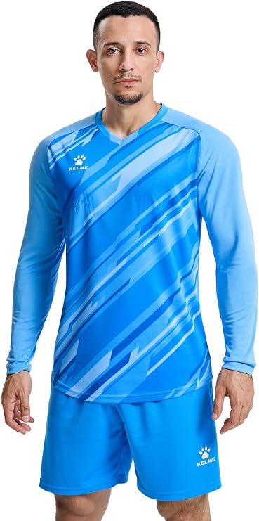 KELME Men Padded Goalkeeper Soccer Jersey Shorts, Goalkeeper Kit, Youth Goalie Apparel Shirt and Pants with Socks