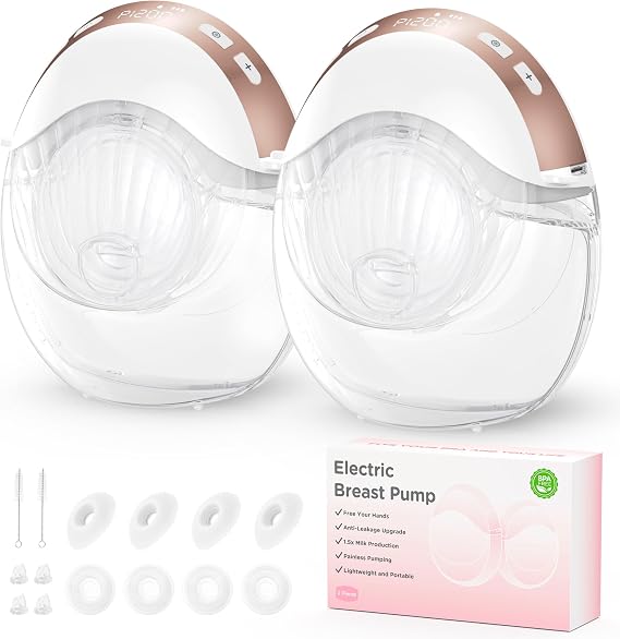Wearable Electric Breast Pump Double, Hands Free & Discreet