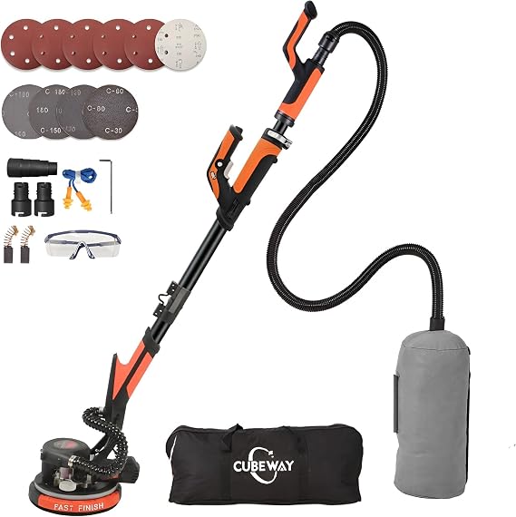 Drywall Sander with Vacuum, 780W 7-Speed Popcorn Ceiling Removal Tool