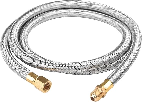SHINESTAR 6FT Propane Hose Extension, 3/8" Female x Male Flare Gas Hose