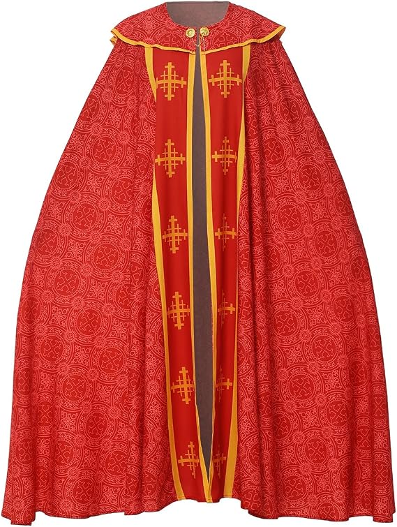 BLESSUME Priest Semi Gothic Cope VestmentChurch Catholic Vestment Cope Costume Cape