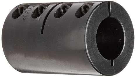 Ruland MCLX-20-20-F One-Piece Clamping Rigid Coupling, Black Oxide Steel, Metric, 20mm Bore A Diameter, 20mm Bore B Diameter, 42mm OD, 65mm Length