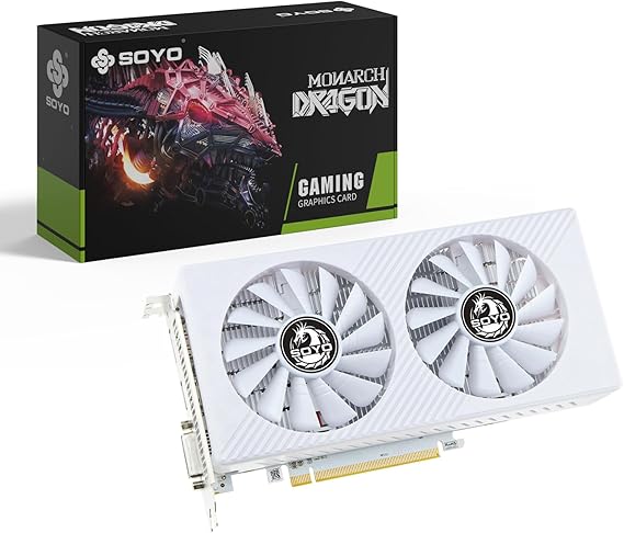 SOYO AMD Radeon RX580 Gaming Graphic Card with 8GB 256 Bit GDDR5 PCI Express x 16 3.0 Equipped with Dual Fans for Working,Gaming | 256-Bit 2048SP PCIe 3.0 x16 GPU, Dual Fan Cooling, Designed for Gaming, Work, and High-Performance Desktop PC Applications