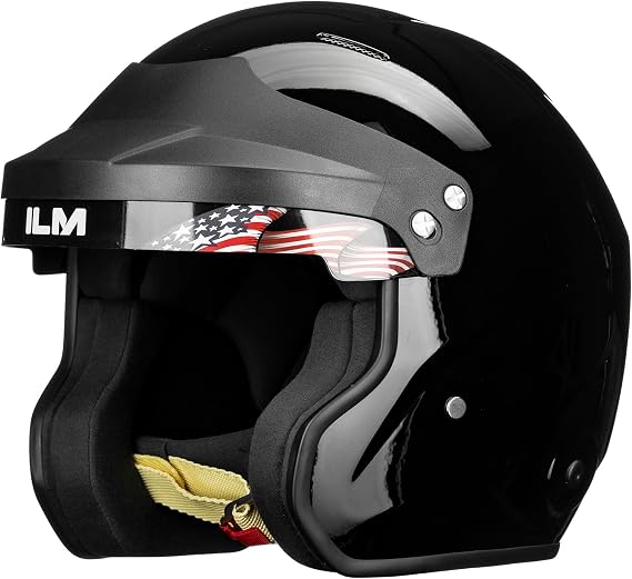 ILM Snell SA2025 Open Face Auto Racing Helmets Lightweight Fiberglass Helmet for Men and Women Model R95