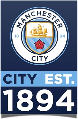 Desert Cactus Manchester City Poster Man City MCFC Football Soccer 24 x 36 inch Room Office Decor Decoration Official Fan Gear 24x36,Style 1