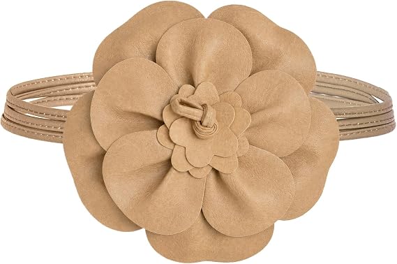 TeeYee Women Girls Big Decor Flower Waist Chain/Rope/Belt For Wedding Dress Female Waistband Skinny Belt