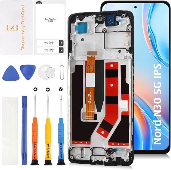 for OnePlus Nord N30 5G Screen Replacement 1+ with Frame 6.72" CPH2515 LCD Screen Display Replacement Touch Digitizer Assembly Kit