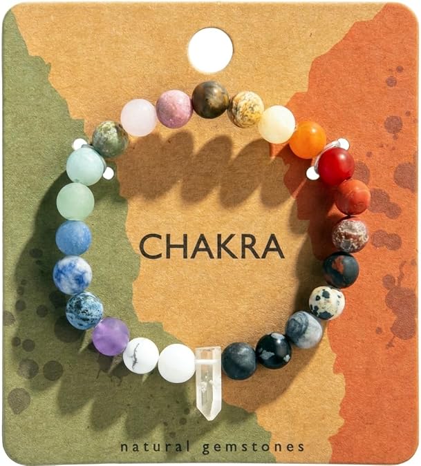 Geocentral Crystal Point Chakra Beads Bracelet