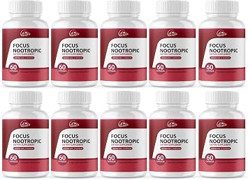 Focus Nootropic, Supports Brain Function Dietary Supplement, Boost Cognitive Performance | 10 Bottles