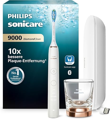 Philips Sonicare DiamondClean 9000 Electric Toothbrush HX9911/94 Sonic Toothbrush with 4 Cleaning Programs 3 Intensities Pressure Control Charging