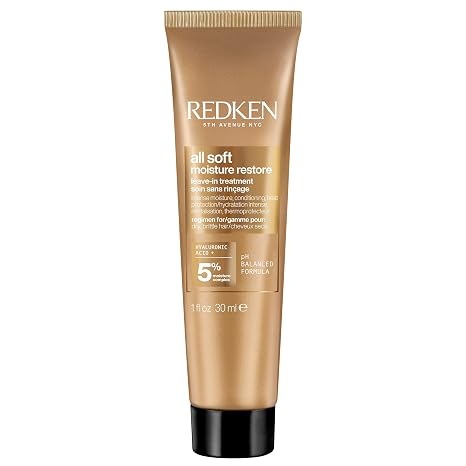 Redken All Soft Moisture Restore Leave-In Treatment For Dry, Brittle Hair - Hair Treatment For Humidity, Heat and Frizz Protection