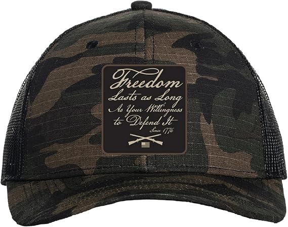 Howitzer Style Men's Hat Freedom Lasts Military Grunt OS Black