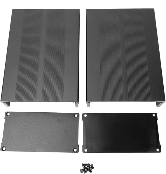 Aluminium Housing Box 55 x 106 x 150 mm Matte Black Aluminium Alloy Empty Housing for Electronics Controller GPS Circuit Board