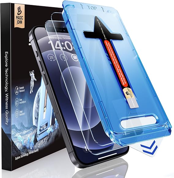 MAGIC JOHN Easy Installation for iPhone 12/iPhone 12 Pro Screen Protector