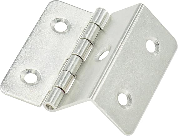 8 PCS Three Fold Hinges – Durable Metal Folding Hinges (Silver)
