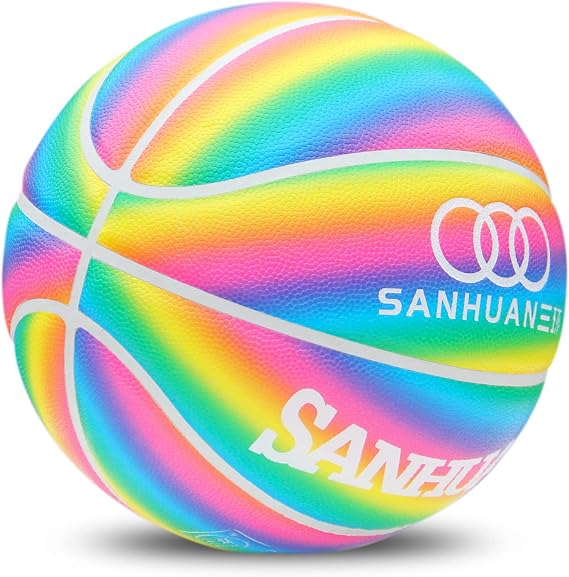 Men/Women's Basketball Size 6/7 - College Basketball 28.5" with Pump for Indoor and Outdoor - Official Size and Weight - For Women, Girls, Boys and Youth