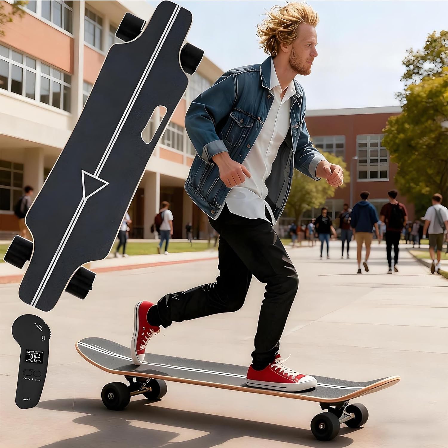 Electric Skateboard | Motorized Skateboard 2026 New | Electric Longboard For Adults | 8152230km Range, 2025kmH Top Speed, Easy To Carry - Unlock Your Urban Adventure 15km