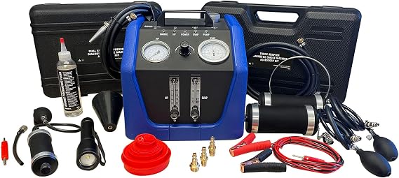 Mastercool 43070 Dual Evap/High Pressure Diagnostic Smoke Machine with Truck Adapter Accessory Kit