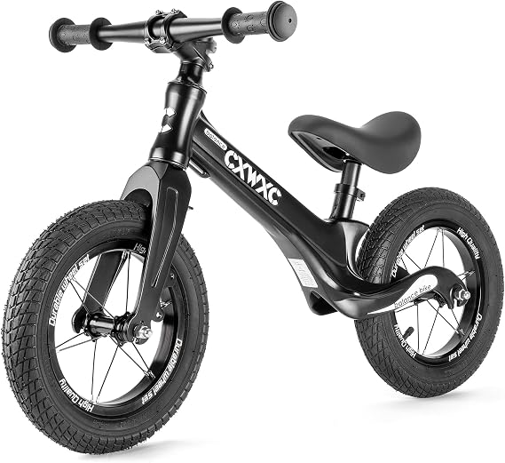 CXWXC 12" Toddler Balance Bike - Ages 24 Months to 5 Years