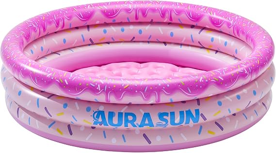 Baby Pool Small Kiddie Swimming Pool 3 Rings Round Pad Indoor Ball Pit