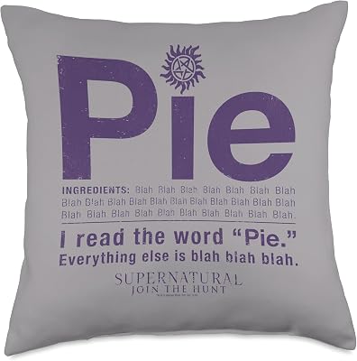 Supernatural Pie Throw Pillow